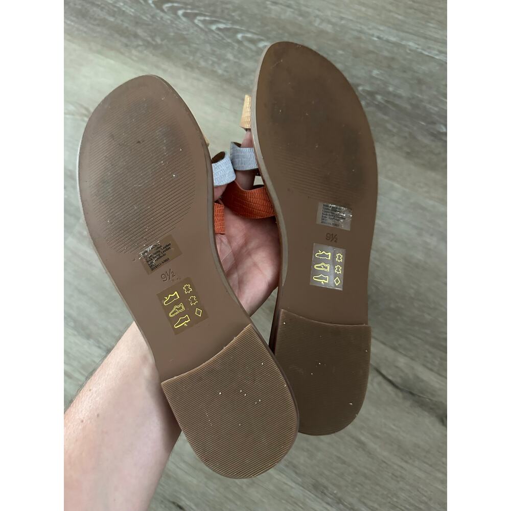 Madewell The Wave Slide Sandal in Colorblock Lizard Embossed Leather Size 9.5 - Picture 7 of 7